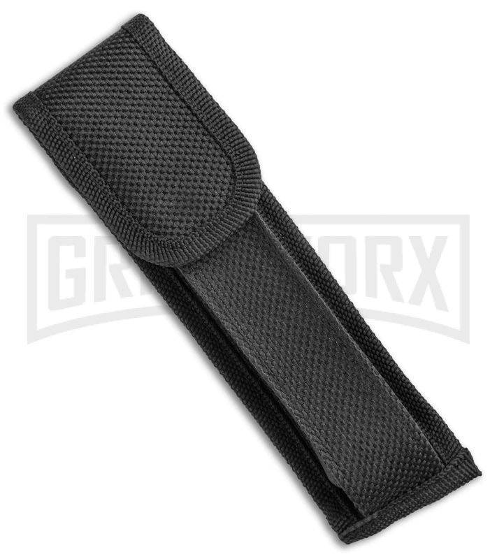 Mago 11" White Marble Italian Stiletto OTF Automatic Knife - Satin Plain - Image 4