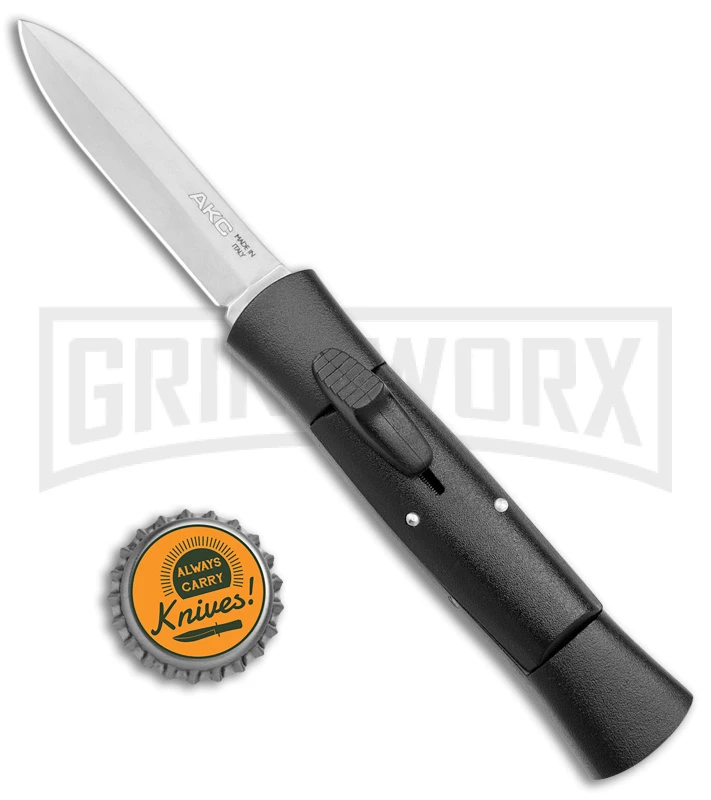 AKC 007 Concord Black OTF Automatic Knife - Satin Dagger - Image 4