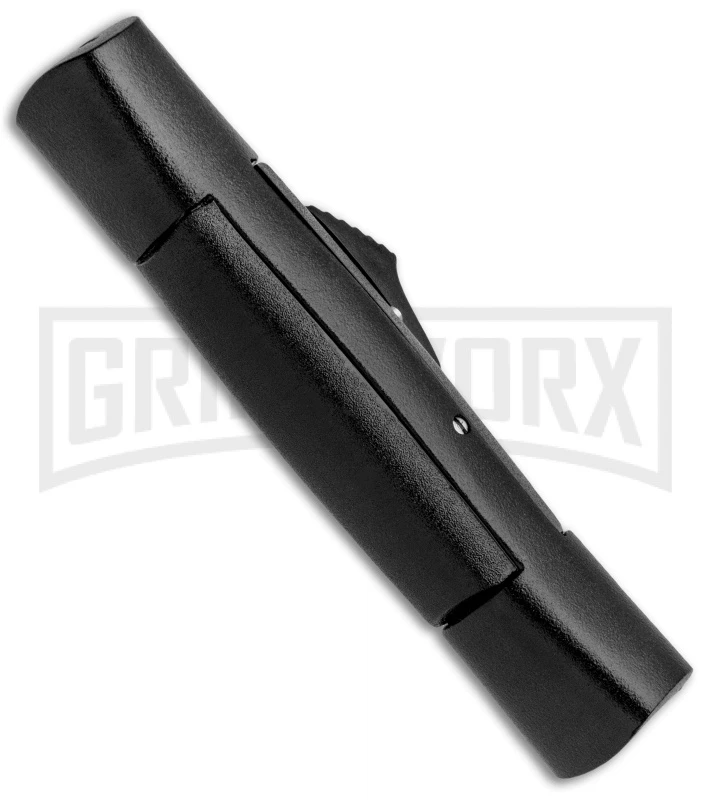 AKC 007 Concord Black OTF Automatic Knife - Dagger Gold Plain - Image 3