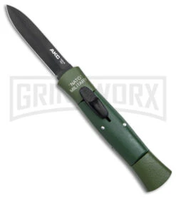 AKC 007 Concord NATO Military OD Green OTF Automatic Knife - Black Dagger