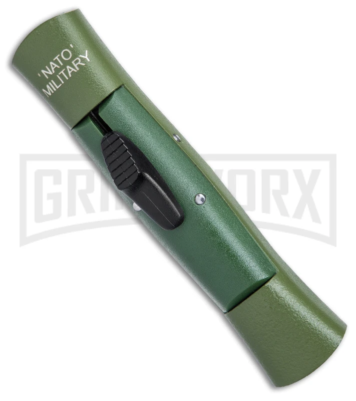 AKC 007 Concord NATO Military OD Green OTF Automatic Knife - Black Dagger - Image 2