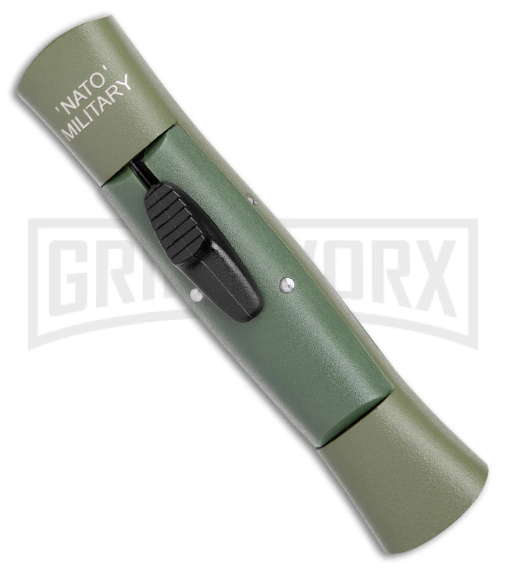 AKC 007 Concord NATO Military OD Green OTF Automatic Knife - Satin Flat - Image 2