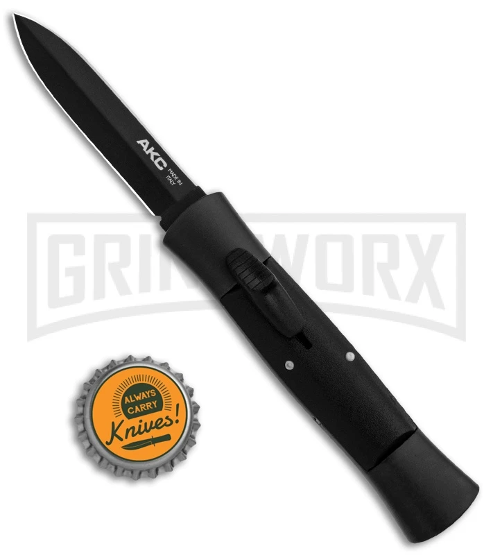 AKC 007 Concord Black OTF Automatic Knife - Dagger Black - Image 4