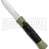 AKC 007 Concord Green/Black OTF Automatic Knife - Dagger Satin