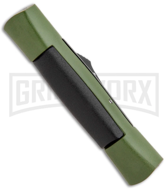 AKC 007 Concord Green/Black OTF Automatic Knife - Dagger Satin - Image 3