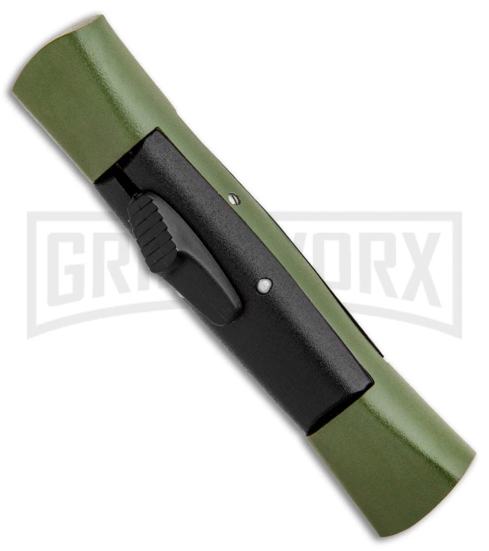 AKC 007 Concord Green/Black OTF Automatic Knife - Flat Satin - Image 2