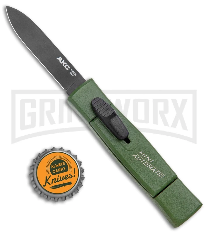 AKC Minion Concord Green OTF Automatic Knife - Spear Point Plain - Image 4