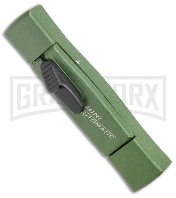 AKC Minion Nato Green OTF Automatic Knife - Dagger Black Plain - Image 2