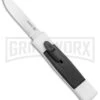 AKC Minion Concord White/Black OTF Automatic Knife - Spear Point Satin Plain