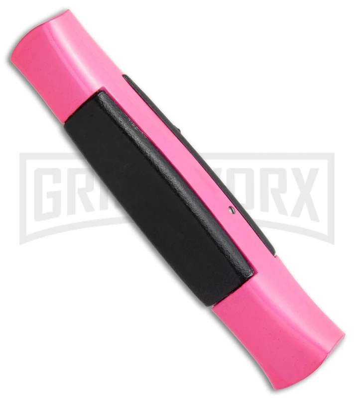 AKC 077 Concord Hot Pink OTF Automatic Knife - Flat Satin Plain - Image 3