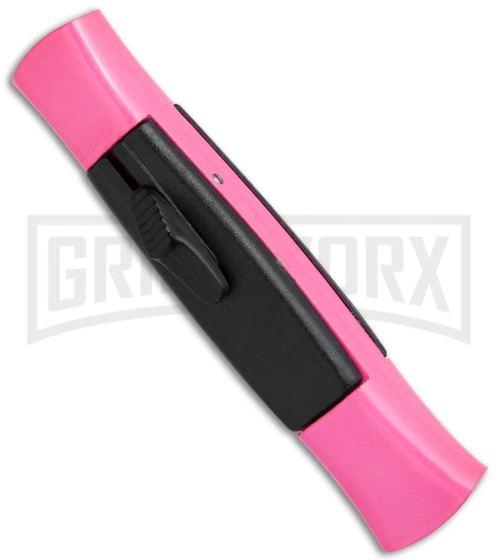AKC 077 Concord Hot Pink OTF Automatic Knife - Flat Satin Plain - Image 2