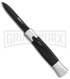 AKC 077 Concord Polish/Black OTF Automatic Knife - Dagger Black