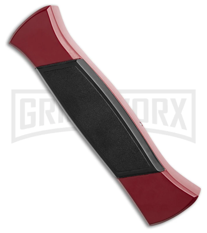 AKC 777 Blackfinger Red/Black OTF Automatic Knife - Black Plain Dagger - Image 3