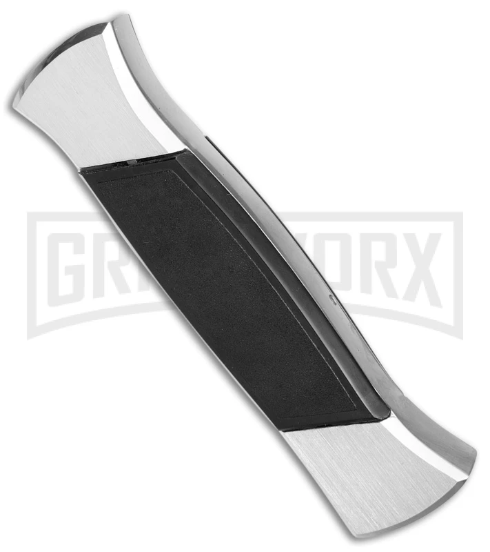 AKC 777 Blackfinger Brushed Aluminum OTF Automatic Knife - Black Tanto - Image 3