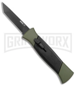AKC 777 Blackfinger Green/Black OTF Automatic Knife - BlackTanto