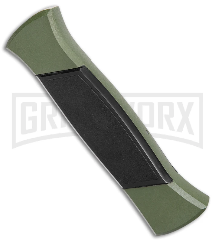 AKC 777 Blackfinger Green/Black OTF Automatic Knife - Satin Tanto - Image 3
