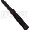 AKC 777 Blackfinger Sim Carbon Fiber OTF Automatic Knife - Black Plain