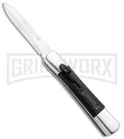 AKC Concord Polish/Black OTF Automatic Knife - Dagger Satin Plain