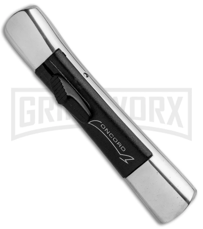 AKC Concord Polish/Black OTF Automatic Knife - Dagger Satin Plain - Image 2