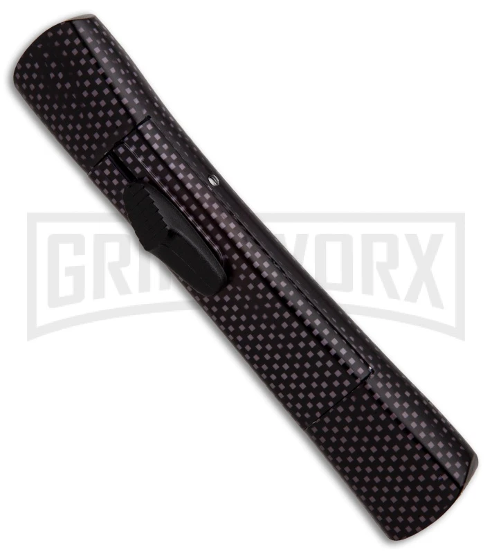 AKC Concord Full Sim Carbon Fiber OTF Automatic Knife - Flat Black - Image 3