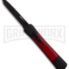 AKC Concord Black/Red OTF Automatic Knife - Tanto Black Plain