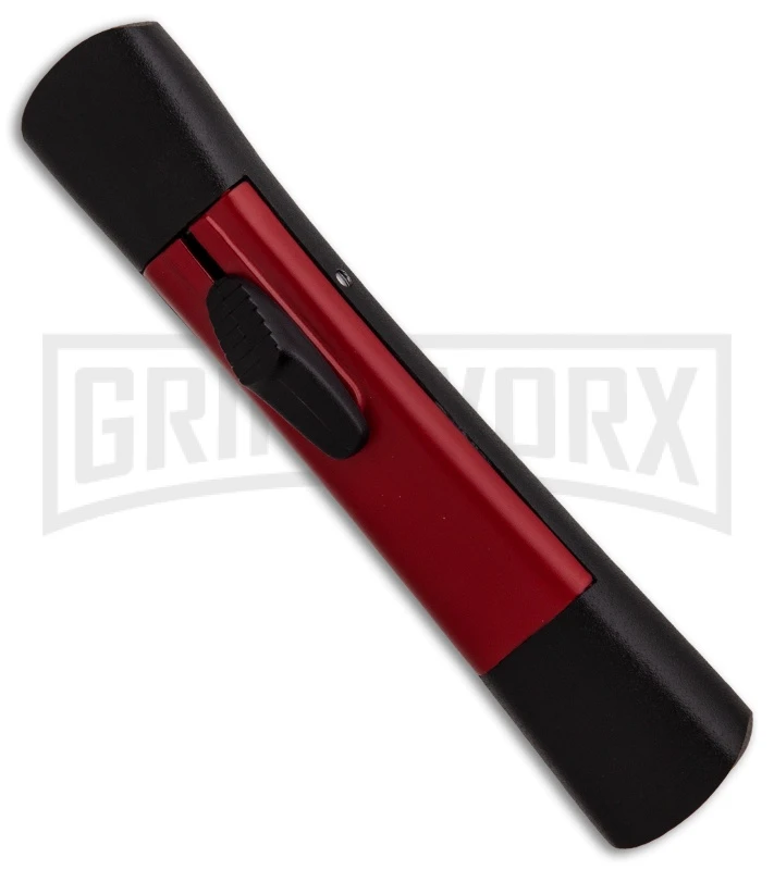 AKC Concord Black/Red OTF Automatic Knife - Tanto Black Plain - Image 3