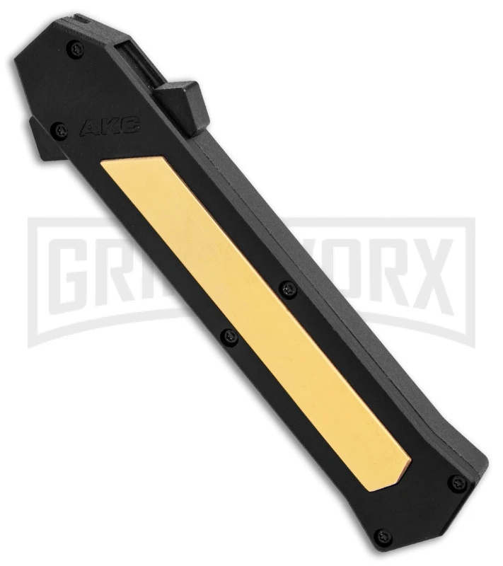 AKC F-16 Brass D/A OTF Automatic Knife - Dagger Satin Plain - Image 3