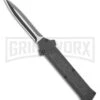AKC F-16 Black D/A Dagger OTF Automatic Knife - Dagger Two Tone Plain