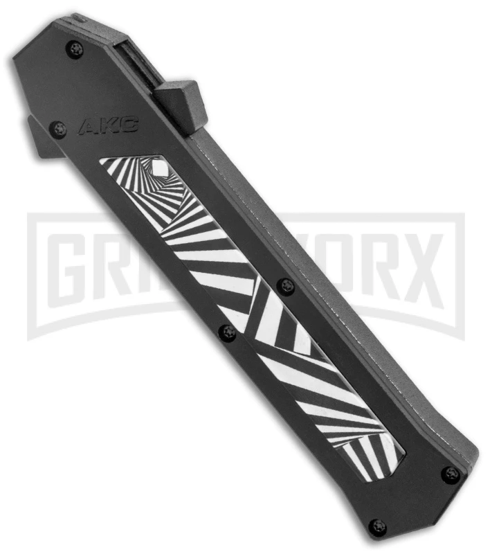 AKC F-16 Spiral Step D/A OTF Automatic Knife - Bayo Satin Plain - Image 2