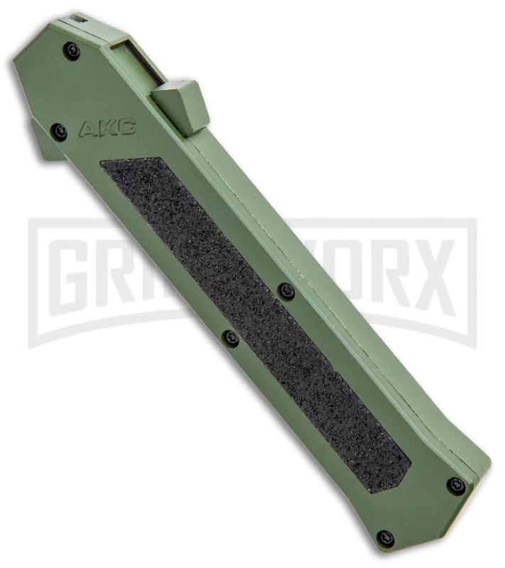 AKC F-16 OD Green D/A OTF Automatic Knife - Dagger Satin Plain - Image 2
