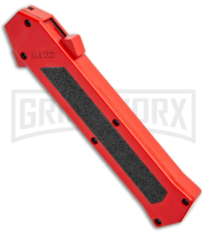 AKC F-16 Red D/A Dagger OTF Automatic Knife - Dagger Two Tone Plain - Image 2