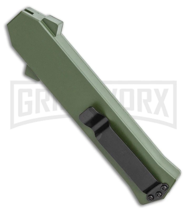 AKC F-16 OD Green D/A OTF Automatic Knife - Bayo Two TonePlain - Image 3