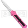 AKC F-16 Pink D/A OTF Automatic Knife - Bayonet Satin Plain