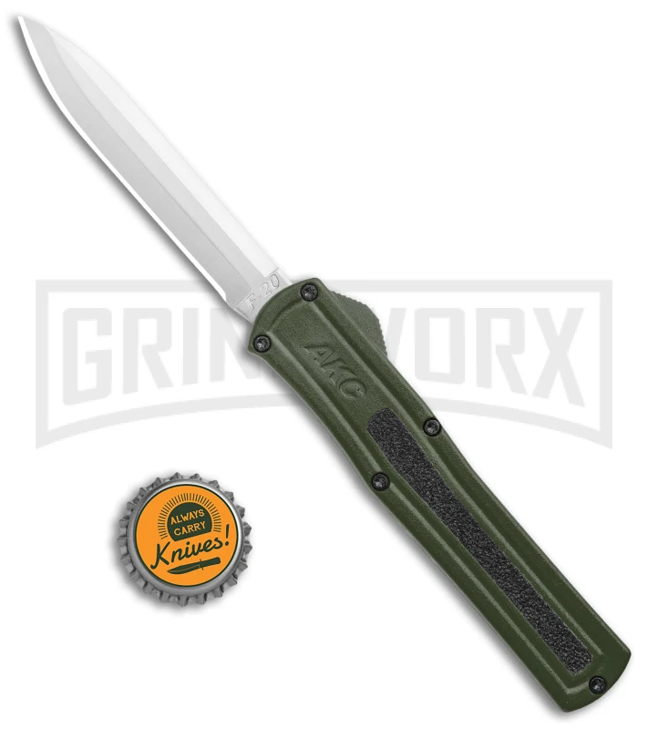 AKC F-20 OD Green D/A OTF Automatic Knife - Satin Plain - Image 4