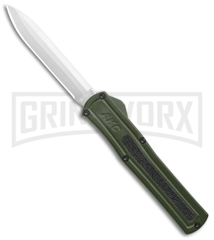 AKC F-20 OD Green D/A OTF Automatic Knife - Satin Plain