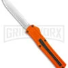 AKC F-20 Orange D/A OTF Drop Point Automatic Knife - Satin Plain