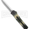 AKC F-20 Green Camo D/A OTF Automatic Knife - Dagger Satin Plain