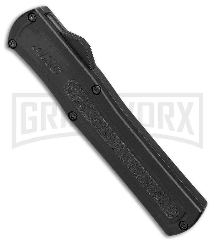 AKC F-20 D/A Black Aluminum OTF Automatic Knife - Two Tone Plain - Image 2