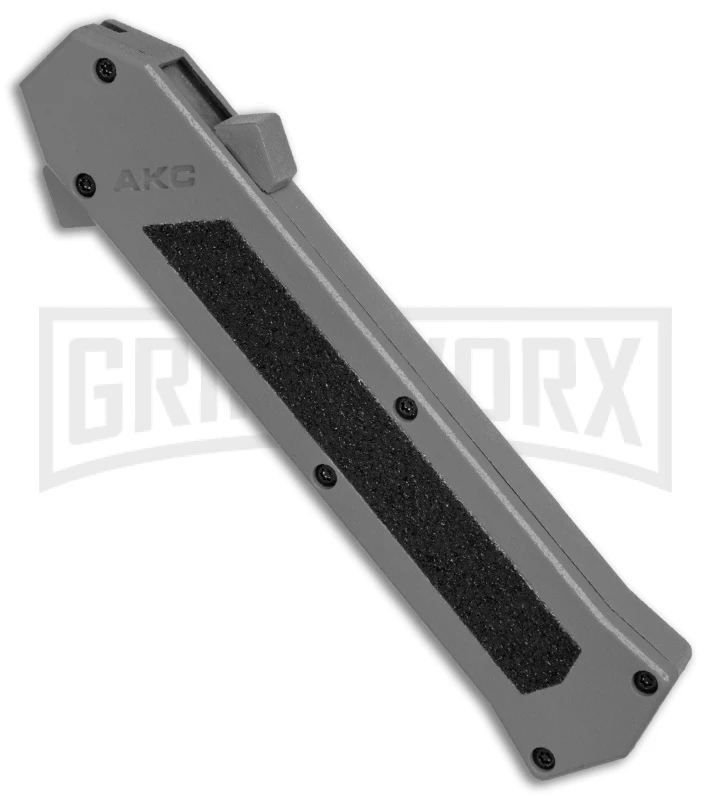 AKC F-16 Gray D/A OTF Automatic Knife - Bayo Satin Plain - Image 3