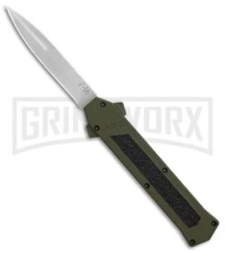 AKC F-16 OD Green D/A OTF Automatic Knife - Bayo Satin Plain