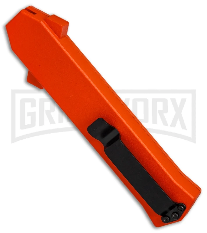 AKC F-16 Orange D/A OTF Automatic Knife - Bayo Satin Plain - Image 2