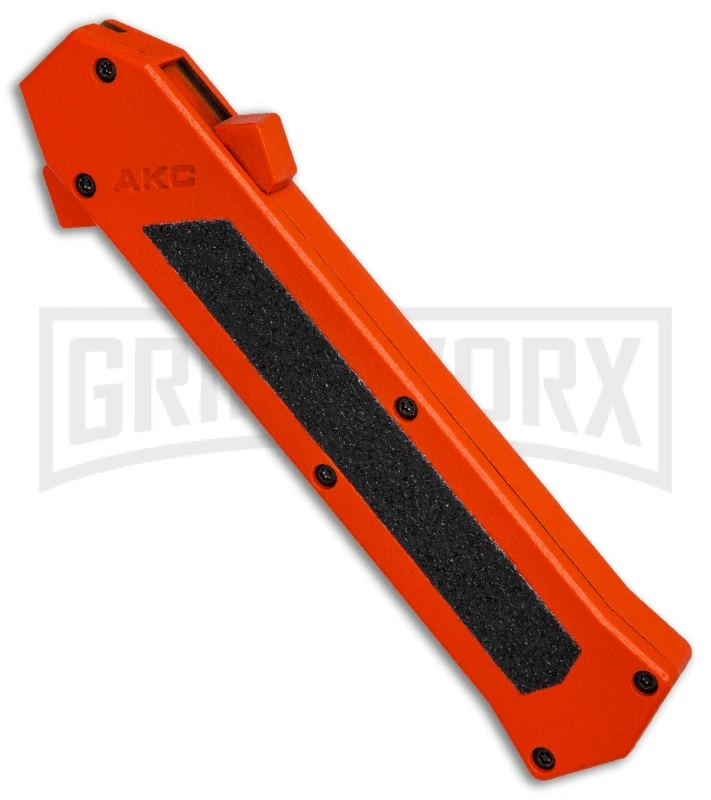 AKC F-16 Orange D/A OTF Automatic Knife - Bayo Satin Plain - Image 3