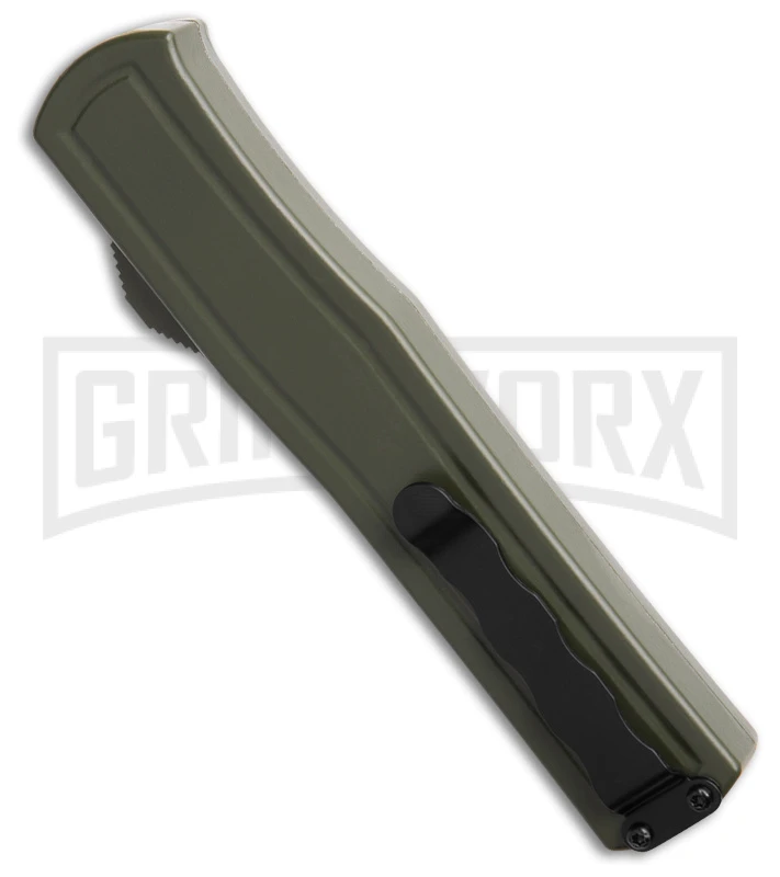 AKC F-20 OD Green D/A OTF Automatic Knife - Two-Tone Plain - Image 3