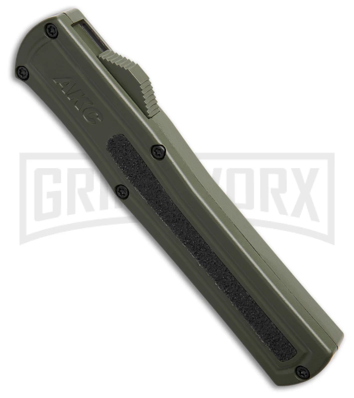AKC F-20 OD Green D/A OTF Automatic Knife - Two-Tone Plain - Image 2