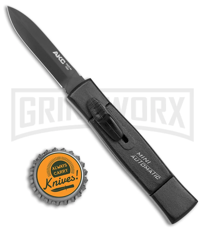AKC Minion Concord OTF Automatic Knife - Dagger Black Plain - Image 3
