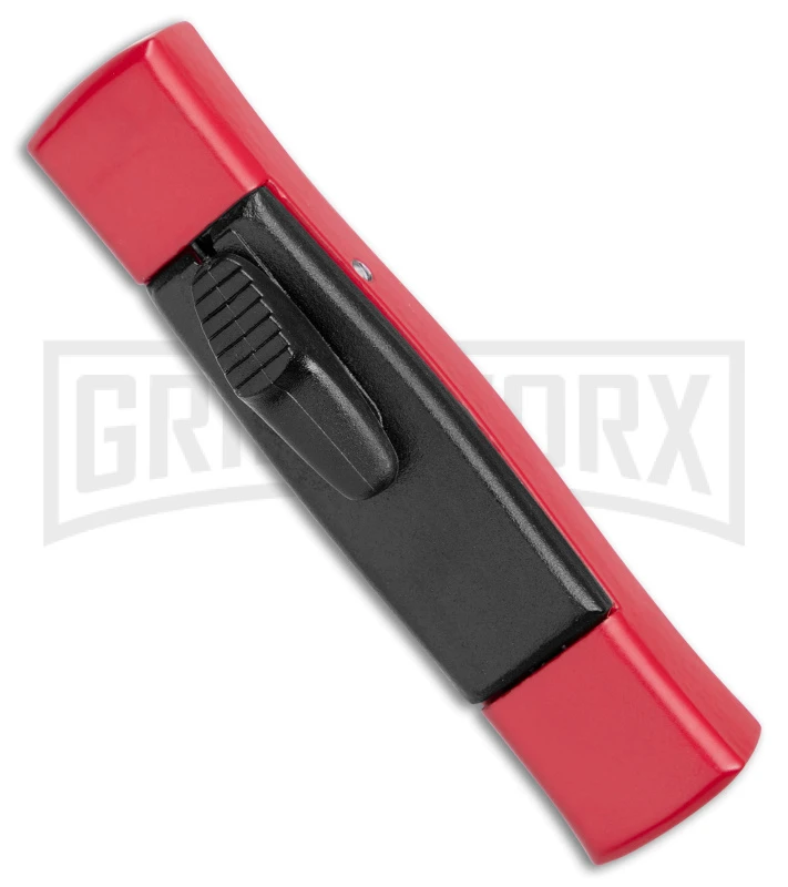 AKC Minion Concord Red/Black OTF Automatic Knife - Black Plain - Image 2