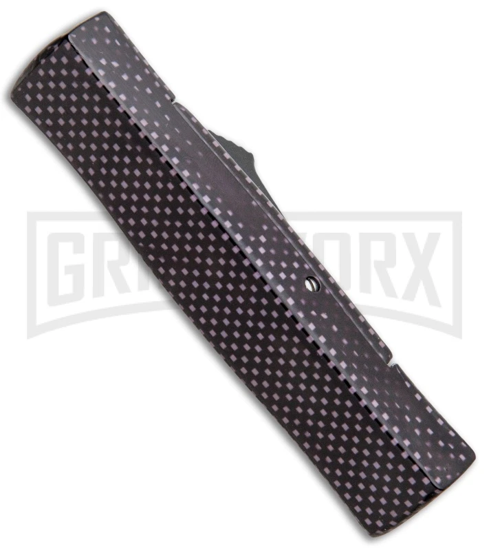 AKC Minion Concord Sim Carbon Fiber OTF Automatic Knife - Black Flat - Image 3