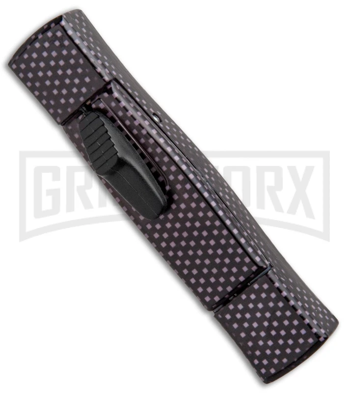 AKC Minion Concord Sim Carbon Fiber OTF Automatic Knife - Black Flat - Image 2