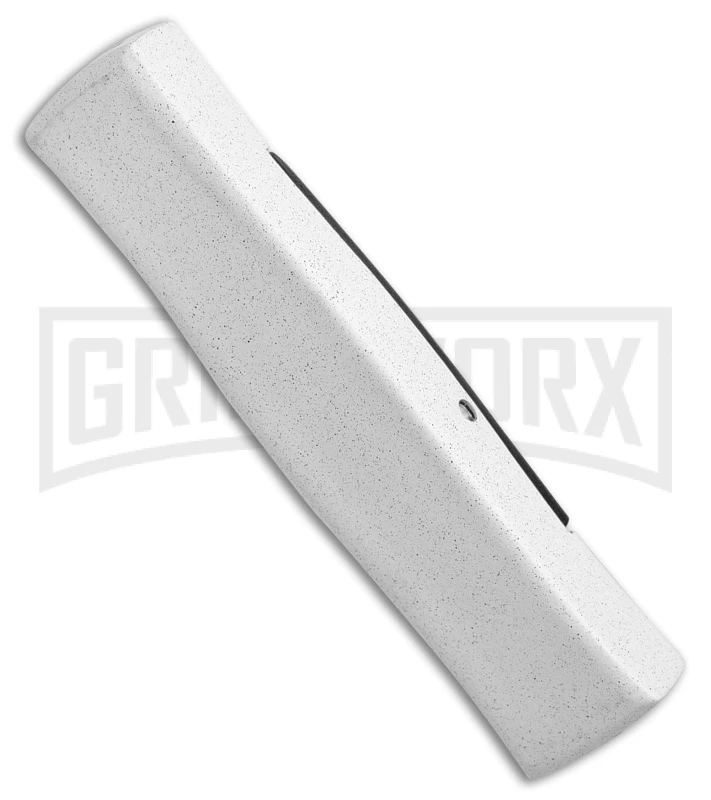 AKC Minion Concord White/Black OTF Automatic Knife - Flat Grind Black Plain - Image 3