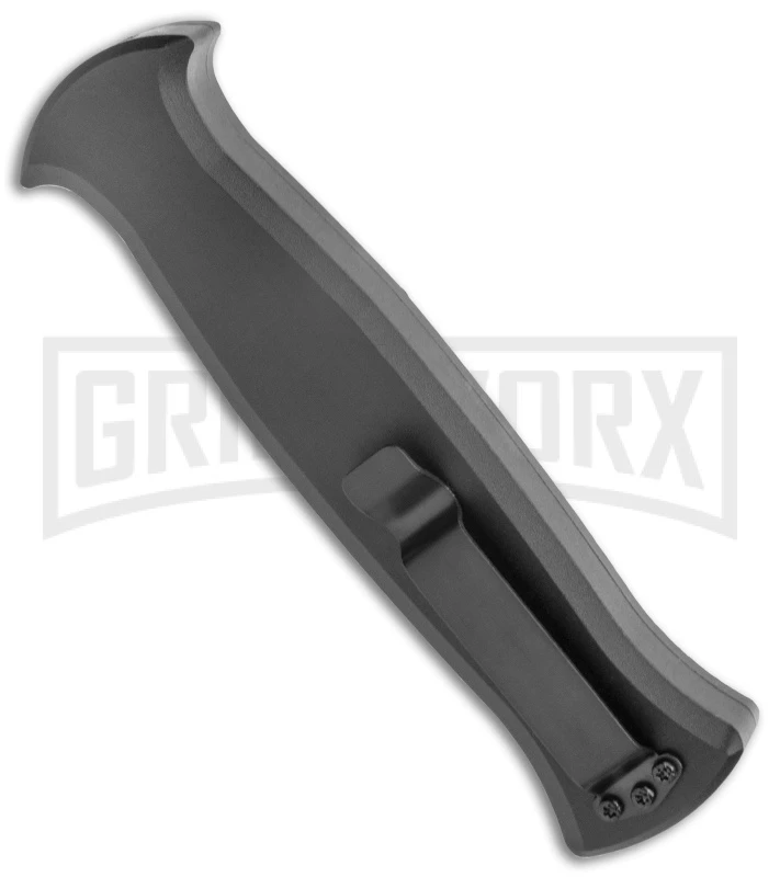 AKC X-treme EVO Black OTF Automatic Knife W/ Pocket Clip - Black Plain - Image 3